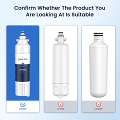 Glacier Fresh Replacement for LT800P, ADQ73613401 Refrigerator Water Filter with Air Filter, 3-Pack