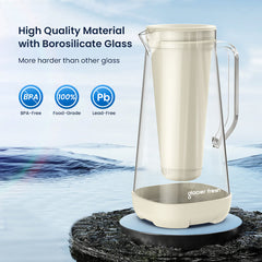 7 Cup Glass Water Filter Pitcher Made by Glacierfresh-P01