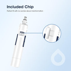 Glacier Fresh Compatible with GE Refrigerator Water Filter RPWFE, RPWF (with CHIP)
