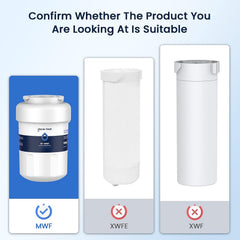 Glacier Fresh GF-MWF Compatible with GE MWF Refrigerator Water Filter, 3-Pack