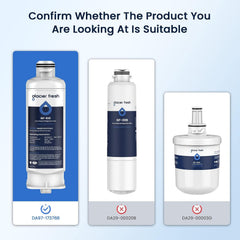 3-Pack DA97-17376B, DA97-08006C, HAF-QIN Replacement Samsung Water Filter by Glacier Fresh