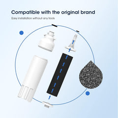 Glacier Fresh Replacement for LT800P, ADQ73613401 Refrigerator Water Filter with Air Filter, 3-Pack