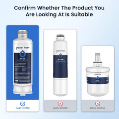Glacier Fresh Replacement for DA97-17376B, HAF-QIN Samsung Refrigerator Water Filter, 2-Pack